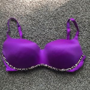 Purple and cheetah 34D Victoria Secret Bra